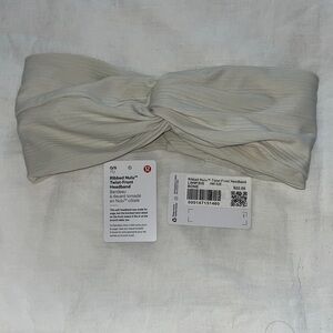lululemon athletica Ribbed Nulu Twist-Front Headband - Bone